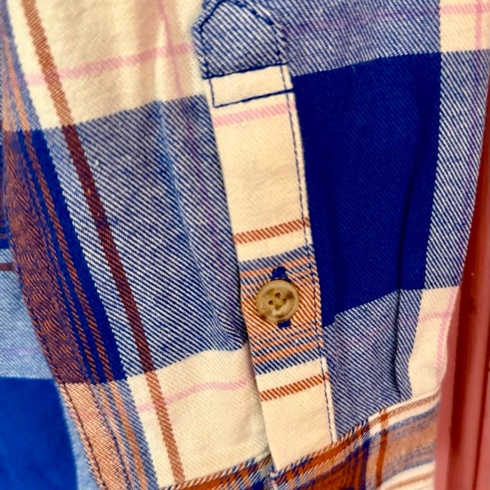 Duluth Trading Co Blue Free Swinging Tunic Flannel Shirt/ NWT - Picture 8 of 9